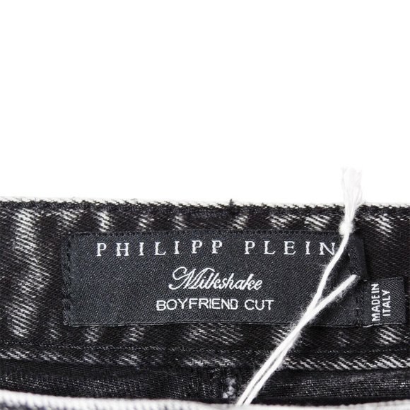 NWT 100% Auth Philipp Plein Boyfriend Cut Embellished Denim Jeans Size 30 Italy - Picture 9 of 12